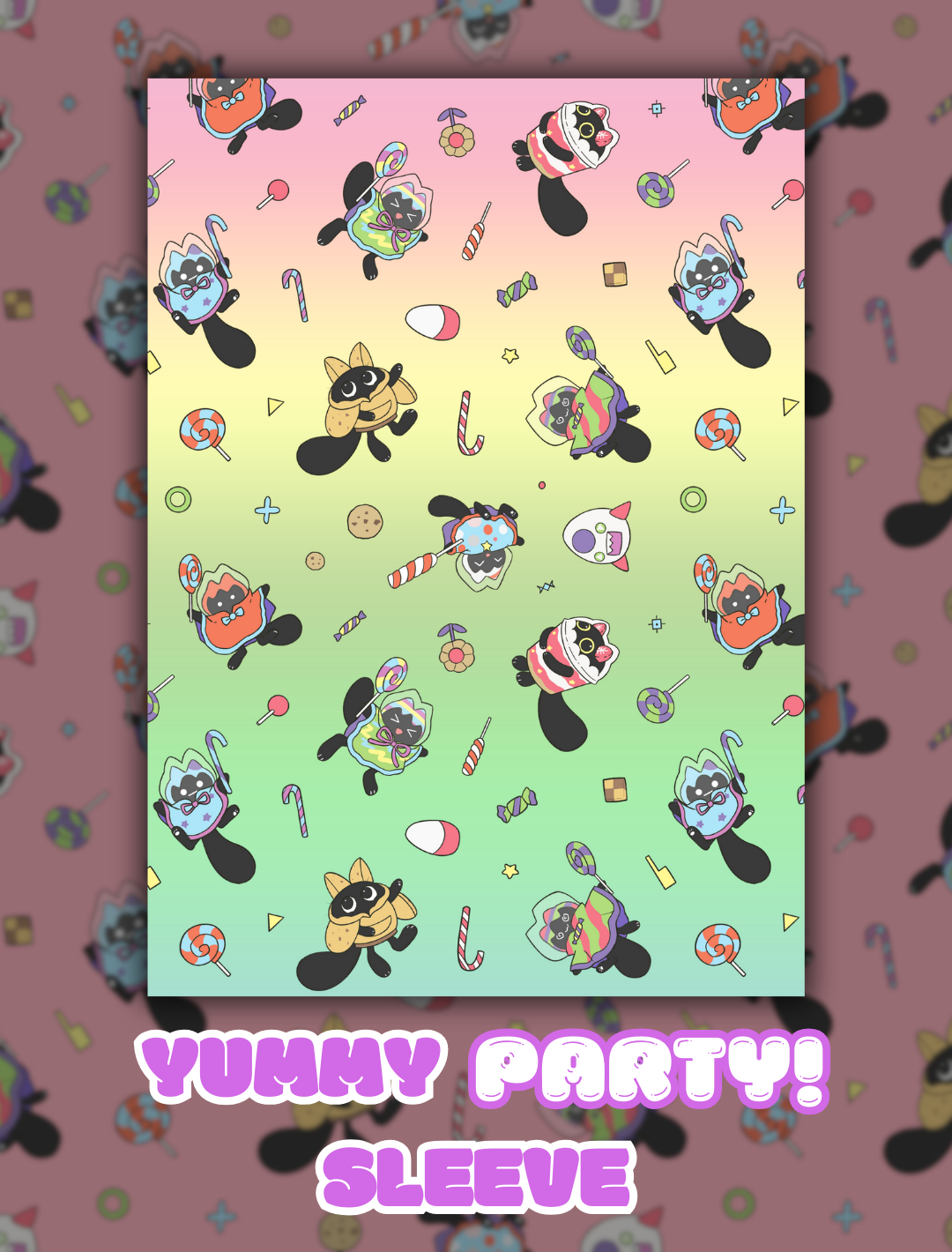 yummy card sleeves Yummy Party Holo Card Sleeves (70 PCS) – sleevechief