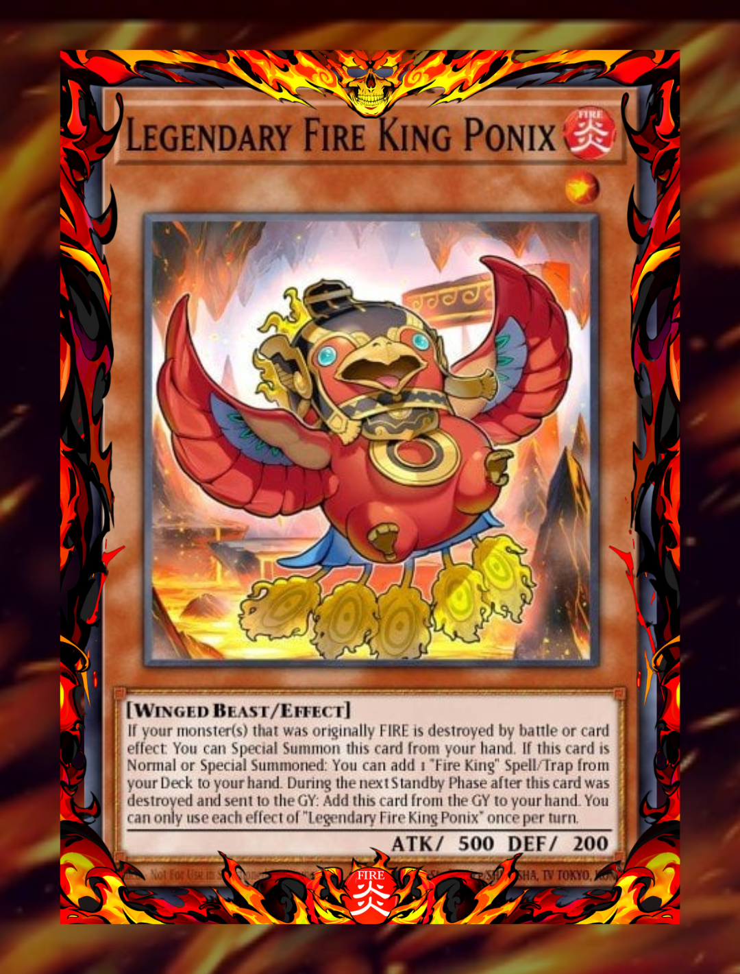 FIRE - Yugioh Border Sleeve (70STK)