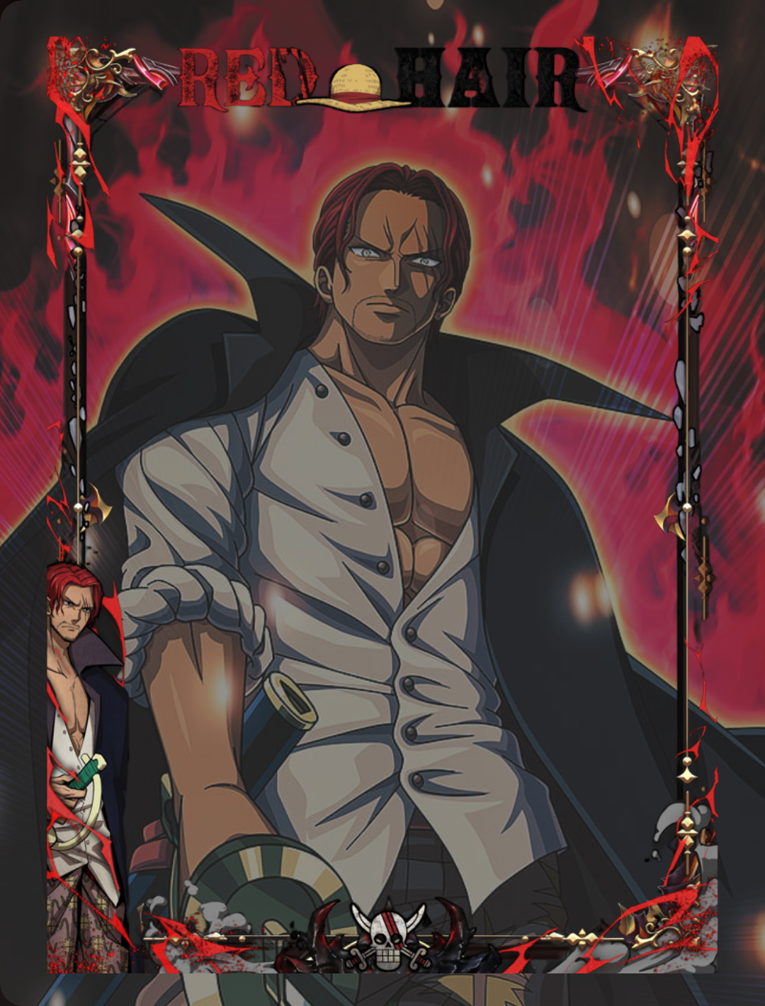 RED HAIR Border Sleeves - Yugioh Border Sleeve (70STK)
