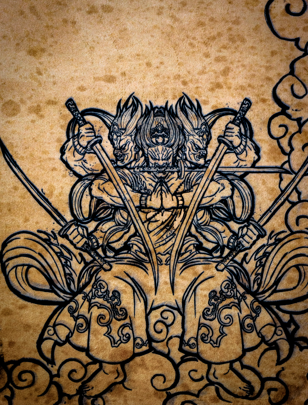 Old Japan Pirate Hunter 2-Player Cloth Playmat