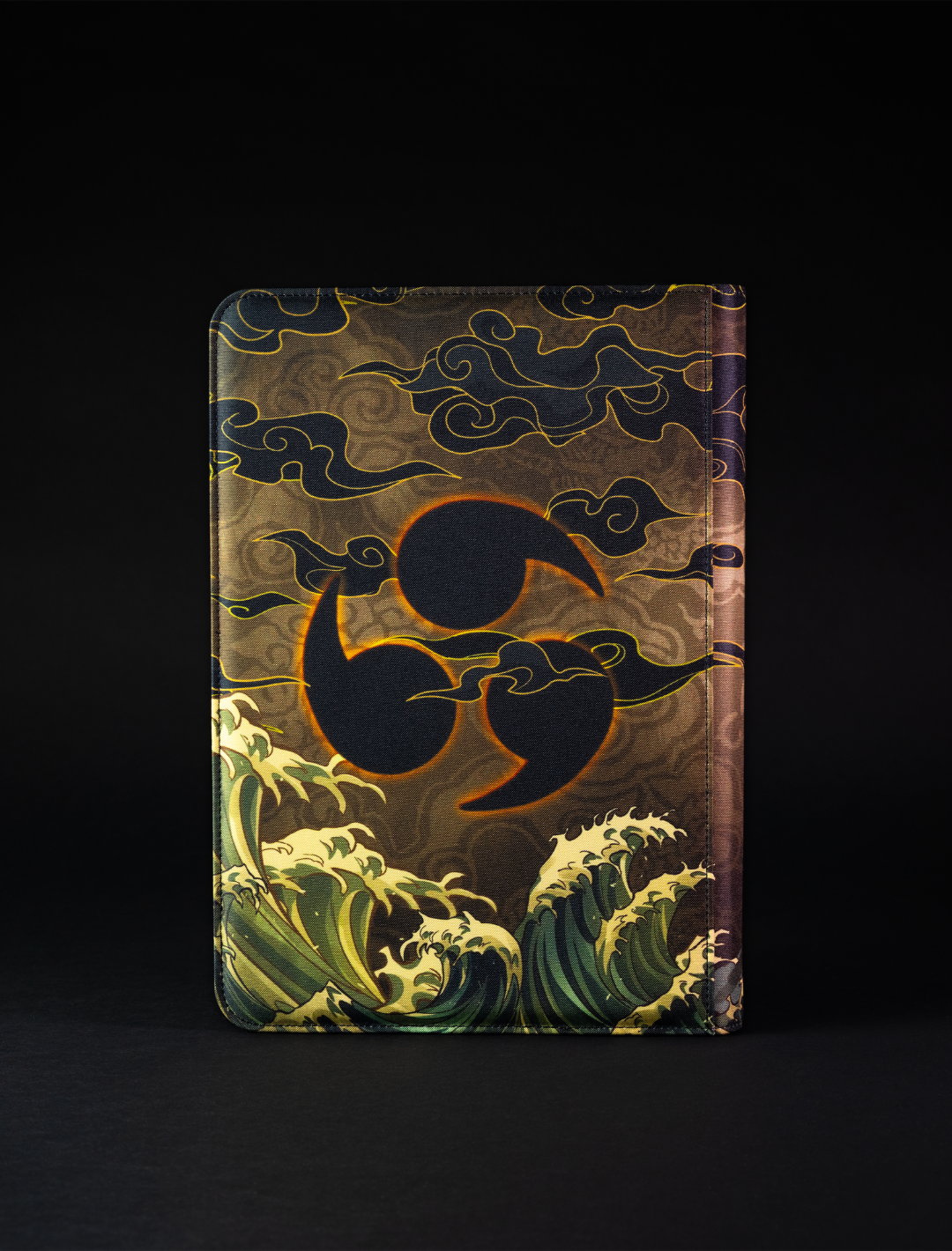 japanese card binder Old Japan Sky God 9-Pocket Trading Card Shiny Cloth Binder – sleevechief