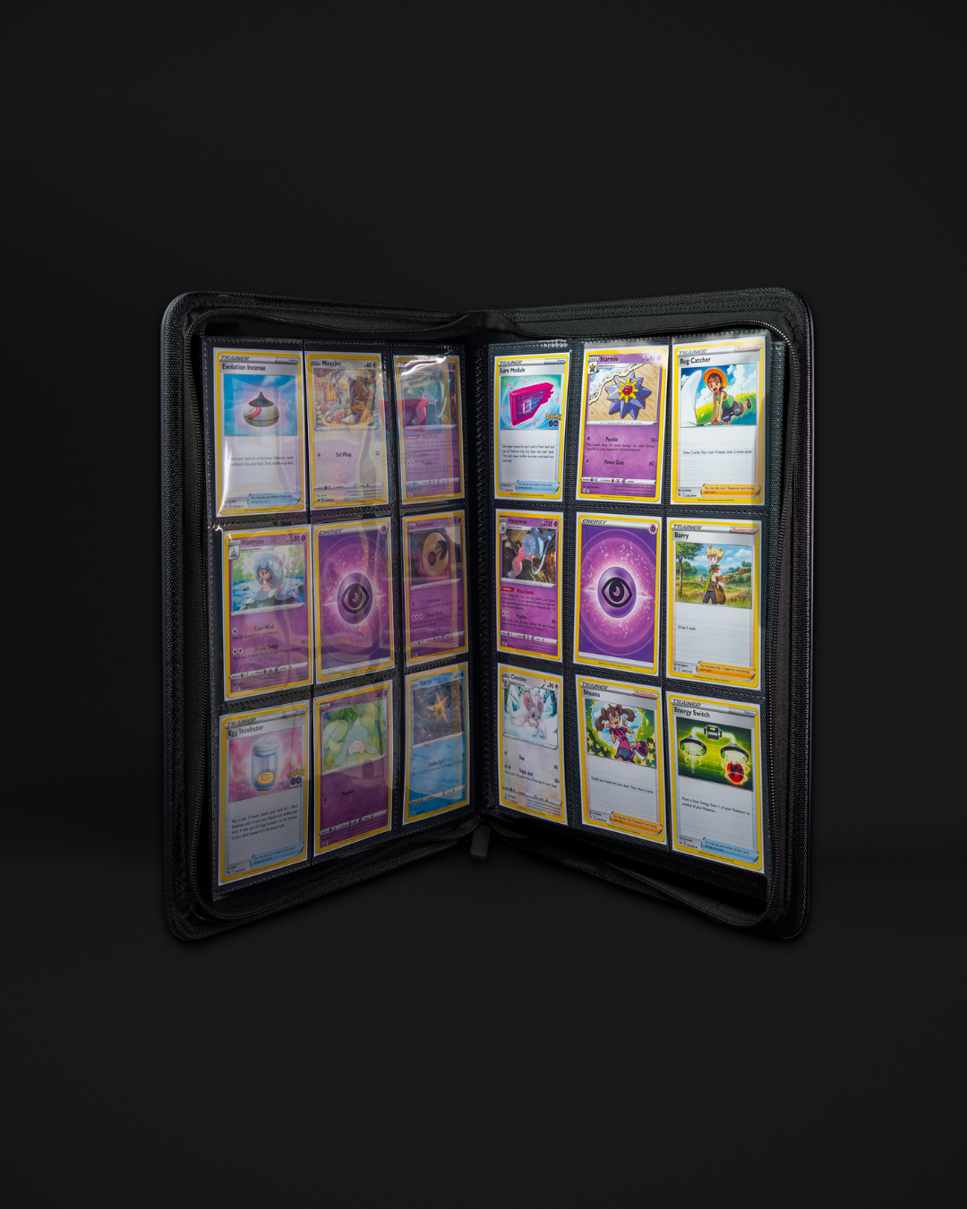 Lunar Shadow Shiny 9-Pocket Trading Card Binder - sleevechief