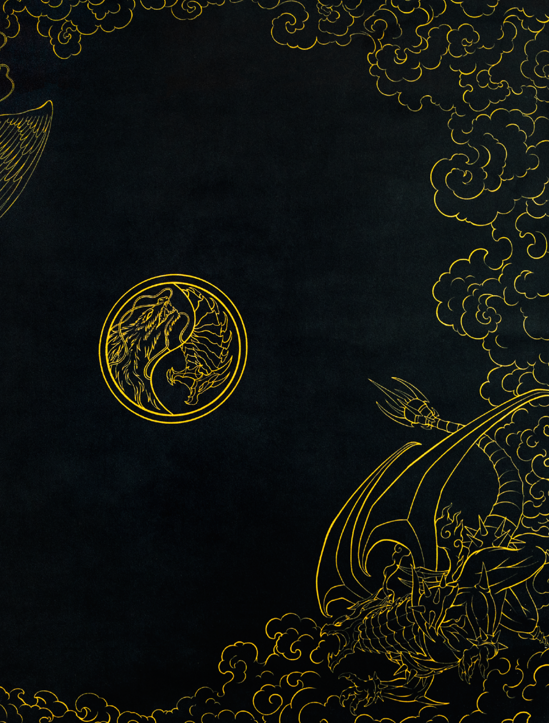 Yin & Yang Dragons  2-Player Cloth Playmat - sleevechief