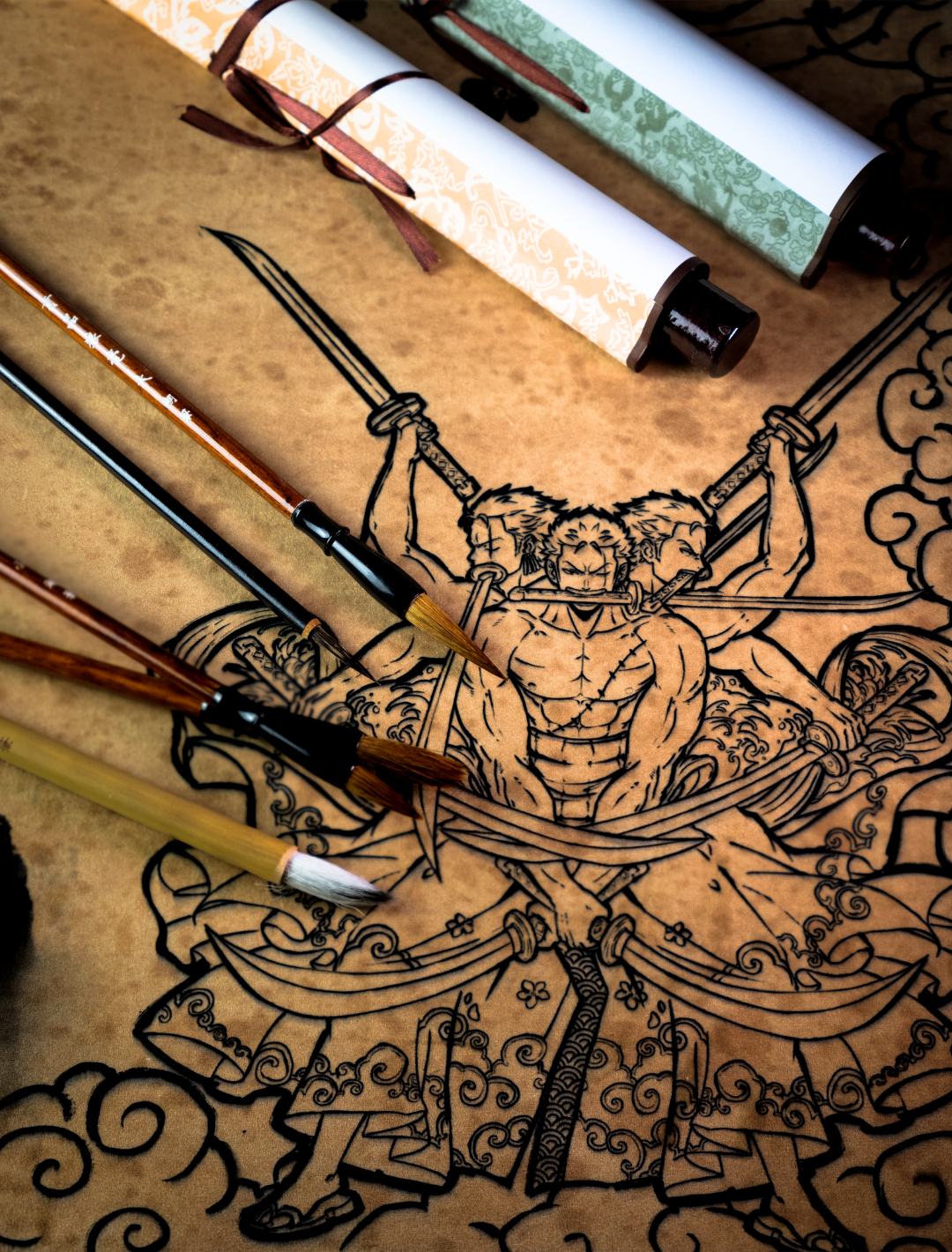 Old Japan Pirate Hunter 2-Player Cloth Playmat