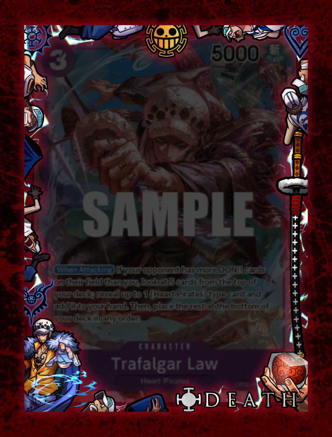 Surgeon of Death - One Piece TCG Border Sleeves (70STK)